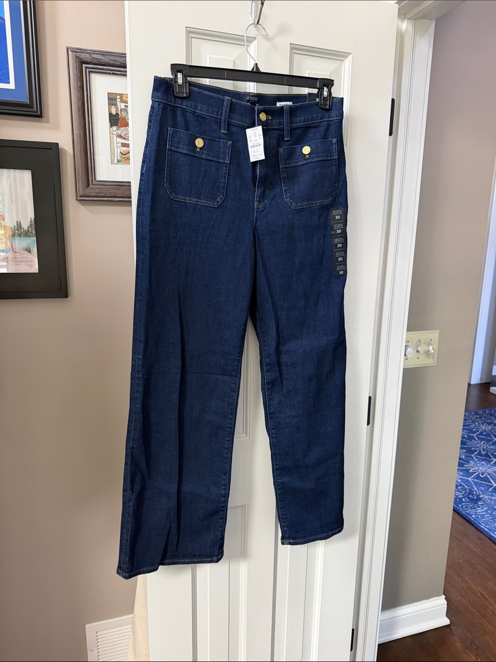 J. Crew Dark Indigo Straight Leg Jeans
